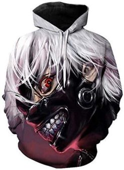 Tokyo Ghoul Ken Kaneki Pullover And Zippered Hoodies Custom 3D Tokyo Ghoul Graphic Printed 3D Hoodie All Over Print Hoodie For Men For Women - 54f9c3c84bbd