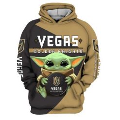Vegas Golden Knights Nhl Hockey Baby Yoda Star Wars 3D Hoodie For Men For Women Vegas Golden Knights All Over Printed Hoodie. Vegas Golden Knights 3D Full Printing Shirt - 92bd44966ea2