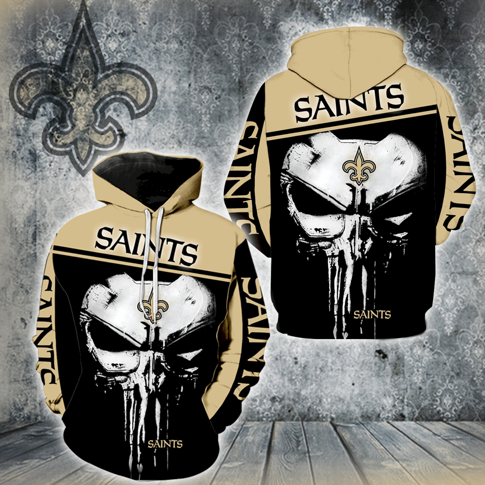 New Orleans Saints Punisher All Over Print 3D Hoodie For Men And Women - 3e36c733598c New Orleans Saints Punisher All Over Print 3D Hoodie For Men And Women - 3e36c733598c