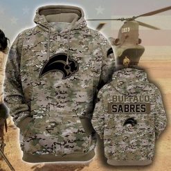 Buffalo Sabres Camouflage Veteran Pullover And Zippered Hoodies Custom 3D Graphic Printed 3D Hoodie All Over Print Hoodie For Men For Women - 2f0392ee45f4