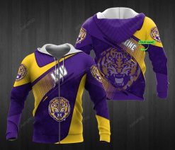 Personalized 3D Hoodie LSU Tigers Football Custom Name 3D All Over Printed Hoodie - 2340bb537a62