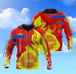 Personalized 3D Hoodie Manchester United Ball Custom Name 3D All Over Printed Hoodie - e611b58250c0