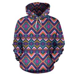Indian Navajo Pink Themed Design Print Pullover 3D Hoodie For Men Women All Over 3D Printed Hoodie - 4d2dbf631828