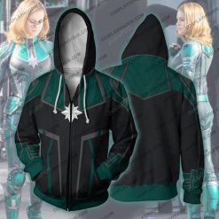 Avengers Infinity War 3D Hoodie For Men Women All Over 3D Printed Hoodie � Captain Marvel Green Suit Jacket - f0f7706112d8