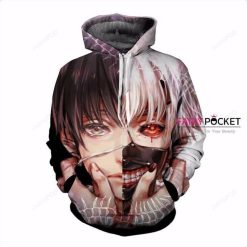Tokyo Ghoul Ken Kaneki Half Black and Half White 3D Hoodie For Men Women All Over 3D Printed Hoodie - f5d19a40054e