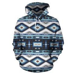 Navajo Dark Blue Print Pattern Pullover 3D Hoodie For Men Women All Over 3D Printed Hoodie - f41858d5909c