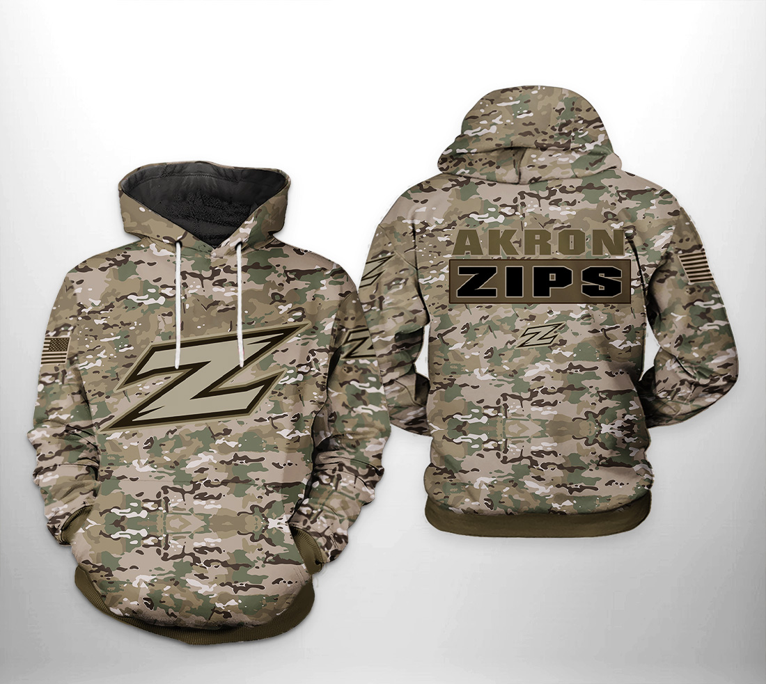 Akron Zips NCAA Camo Veteran 3D Printed Hoodie/Zipper Hoodie - d78f895fe536 Akron Zips NCAA Camo Veteran 3D Printed Hoodie/Zipper Hoodie - d78f895fe536