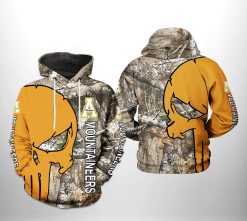Appalachian State Mountaineers NCAA Camo Veteran Hunting 3D Printed Hoodie/Zipper Hoodie - c4879b0d6a22