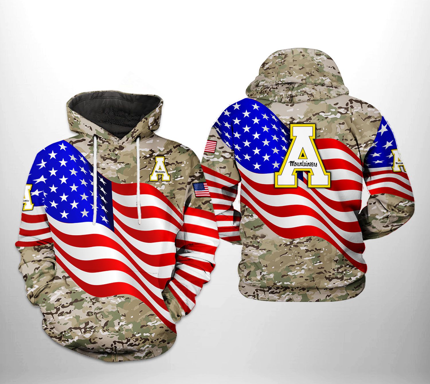 Appalachian State Mountaineers NCAA US Flag Camo Veteran 3D Printed Hoodie/Zipper Hoodie - 57684024b603 Appalachian State Mountaineers NCAA US Flag Camo Veteran 3D Printed Hoodie/Zipper Hoodie - 57684024b603