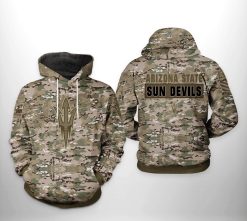 Arizona State Sun Devils NCAA Camo Veteran 3D Printed Hoodie/Zipper Hoodie - a80ed0f03113