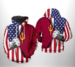 Arizona State Sun Devils NCAA US FLag 3D Printed Hoodie/Zipper Hoodie - f488f1b6bcd2