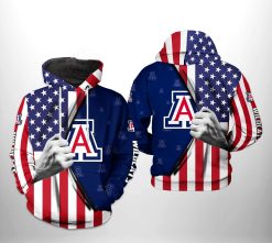 Arizona Wildcats NCAA US FLag 3D Printed Hoodie/Zipper Hoodie - 041ed881c944