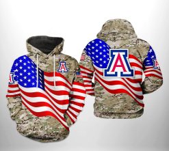 Arizona Wildcats NCAA US Flag Camo Veteran 3D Printed Hoodie/Zipper Hoodie - 1d46810c79e3