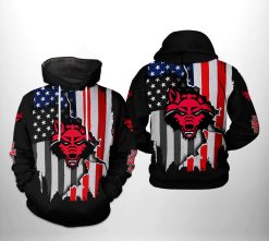 Arkansas State Red Wolfs NCAA US Flag 3D Printed Hoodie/Zipper Hoodie - 43f12a8b1c92