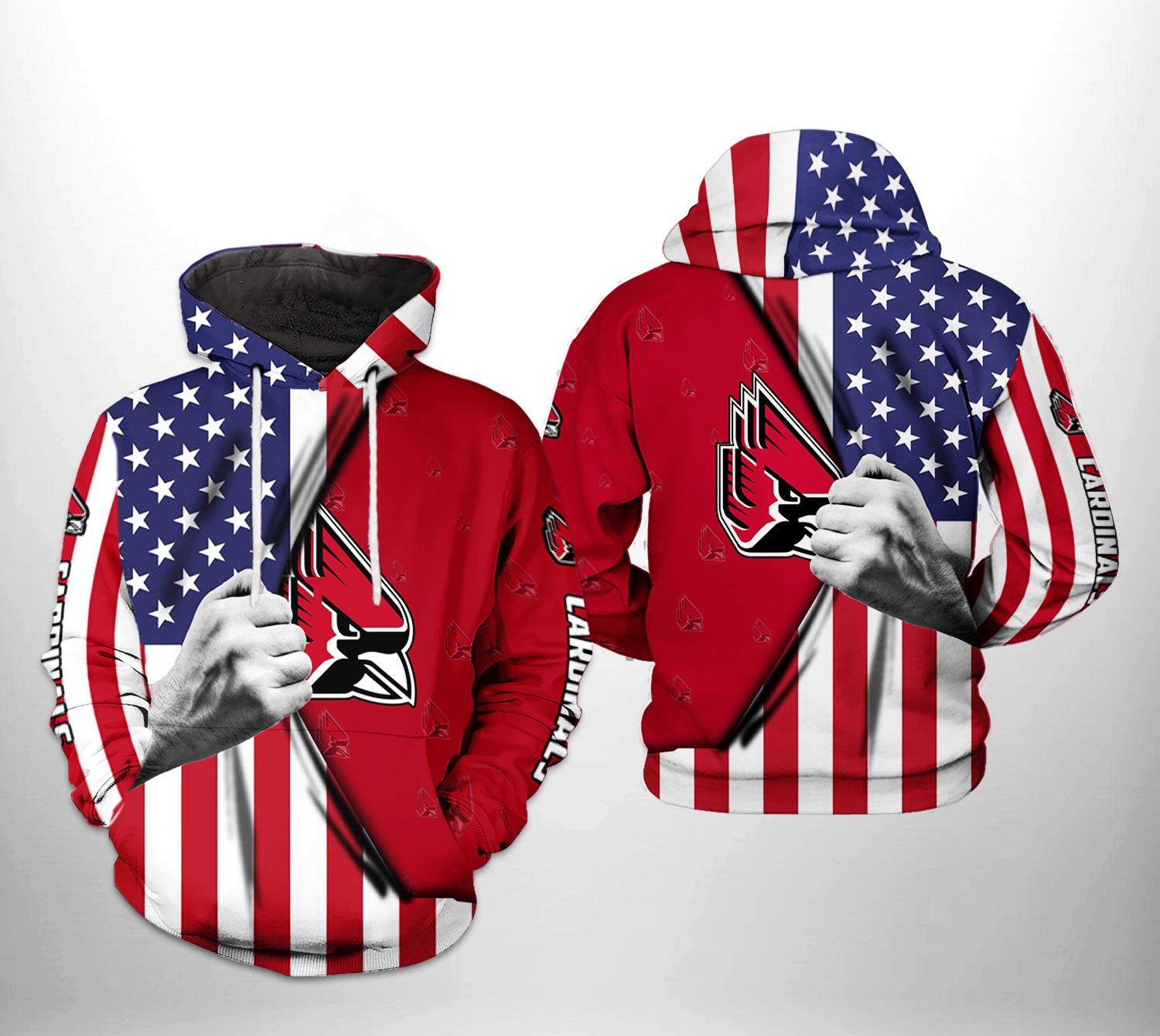 Ball State Cardinals NCAA US FLag 3D Printed Hoodie/Zipper Hoodie - e3c4ac845d10 Ball State Cardinals NCAA US FLag 3D Printed Hoodie/Zipper Hoodie - e3c4ac845d10