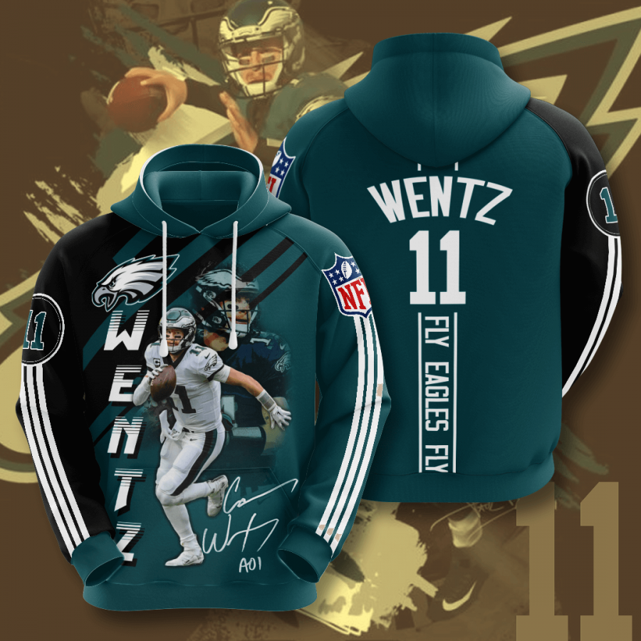 Carson Wentz Philadelphia Eagles 3D Printed Hoodie/Zipper Hoodie - 618b8702b99d Carson Wentz Philadelphia Eagles 3D Printed Hoodie/Zipper Hoodie - 618b8702b99d