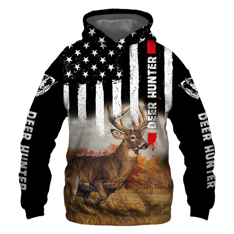 Deer Hunter US Flag Buck 3D Printed Hoodie/Zipper Hoodie - 193876bc7189 Deer Hunter US Flag Buck 3D Printed Hoodie/Zipper Hoodie - 193876bc7189