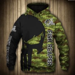 Fishing Camouflage Punisher Fish Reaper 3D Printed Hoodie/Zipper Hoodie - 8f20a071b0dd