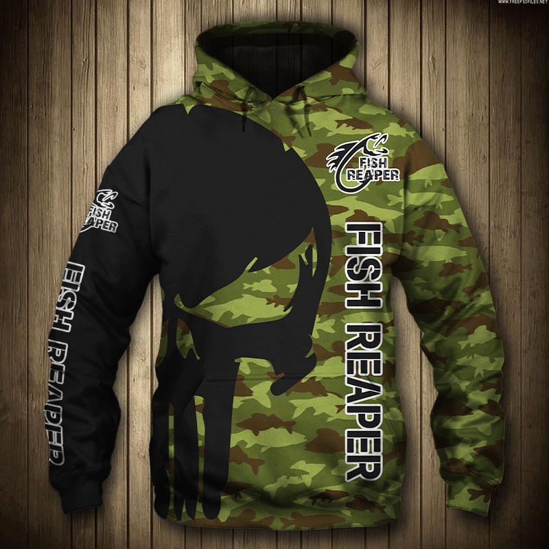 Fishing Camouflage Punisher Fish Reaper 3D Printed Hoodie/Zipper Hoodie - 8f20a071b0dd Fishing Camouflage Punisher Fish Reaper 3D Printed Hoodie/Zipper Hoodie - 8f20a071b0dd