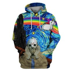 Friday 13th Jason Voorhees Cute Unicorn Rainbow 3D Printed Hoodie/Zipper Hoodie - 1c4cbbe271c0