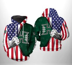 Hawaii Rainbow Warriors NCAA US FLag 3D Printed Hoodie/Zipper Hoodie - 2ed204147b99