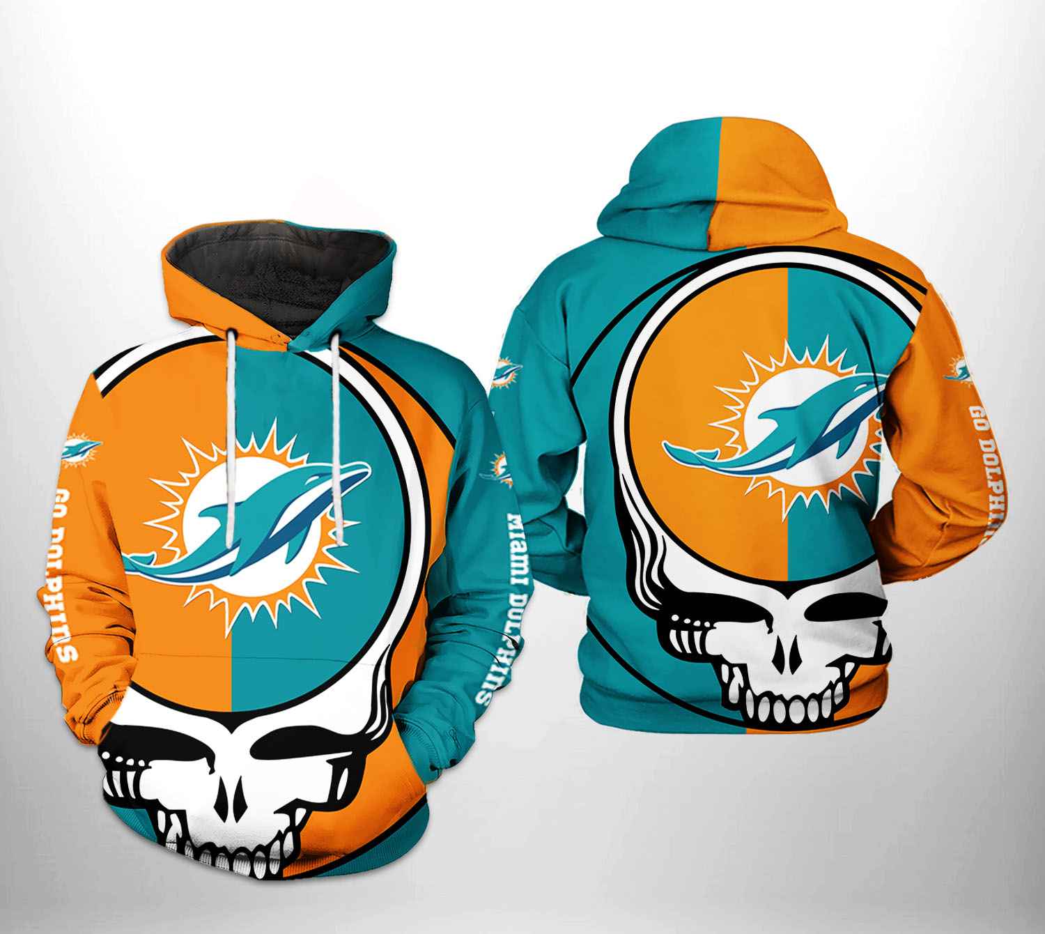 Miami Dolphins NFL Grateful Dead 3D Printed Hoodie/Zipper Hoodie - acef8c1547cd Miami Dolphins NFL Grateful Dead 3D Printed Hoodie/Zipper Hoodie - acef8c1547cd