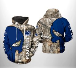 Penn State Nittany Lions NCAA Camo Veteran Hunting 3D Printed Hoodie/Zipper Hoodie - 4766828967b2