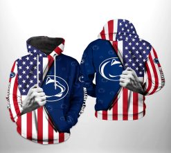 Penn State Nittany Lions NCAA US Flag 3D Printed Hoodie/Zipper Hoodie - 4ce2ce8934a1