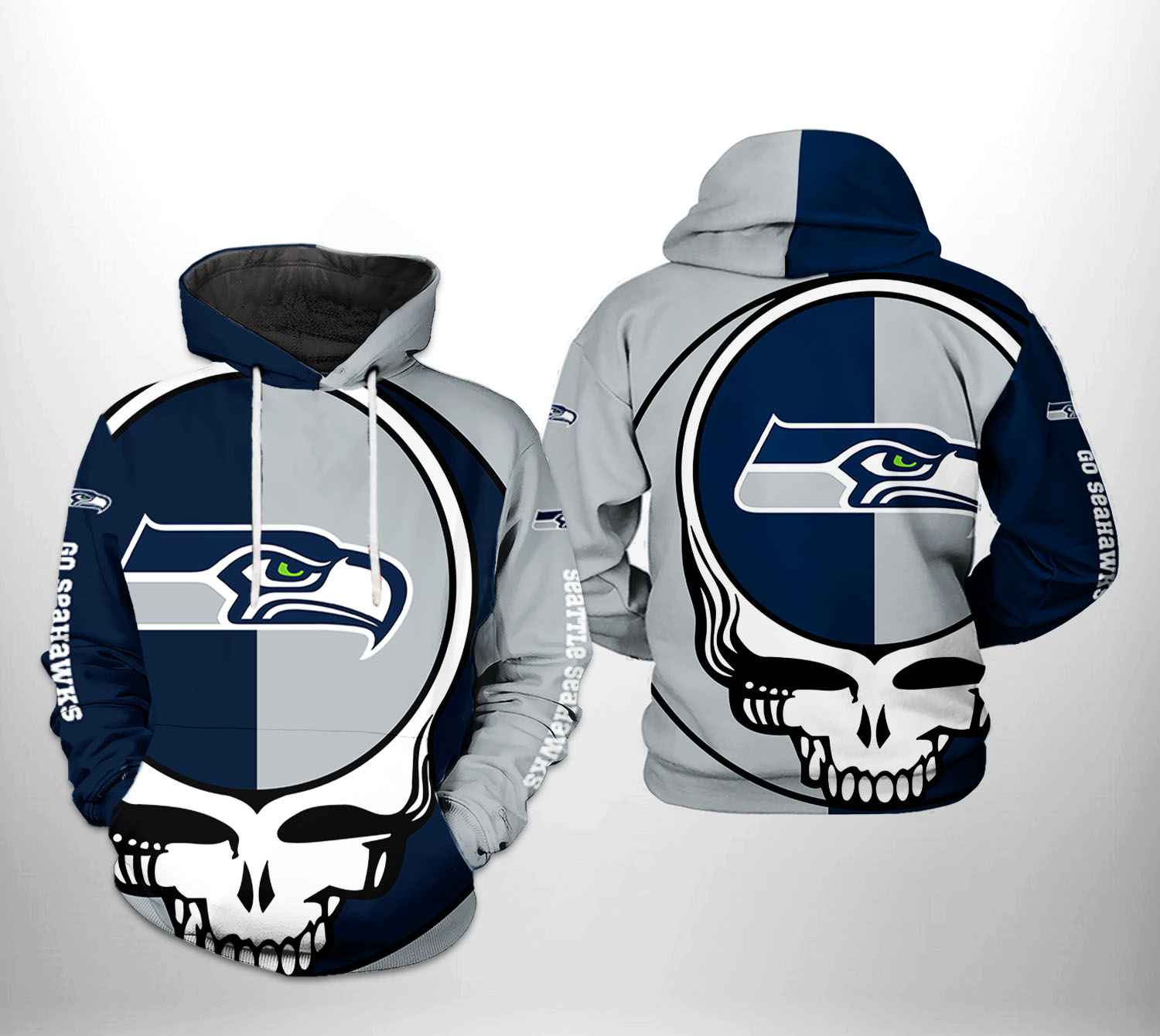 Seattle Seahawks NFL Grateful Dead 3D Printed Hoodie/Zipper Hoodie - e08c666ac418 Seattle Seahawks NFL Grateful Dead 3D Printed Hoodie/Zipper Hoodie - e08c666ac418