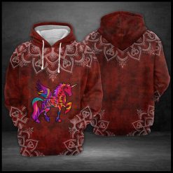 Unicorn Red Mandal 3D Printed Hoodie/Zipper Hoodie - 66c7d922f7f6