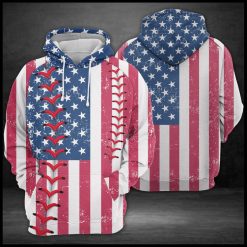 Us Flag Baseball 3D Printed Hoodie/Zipper Hoodie - 1b57abe44994