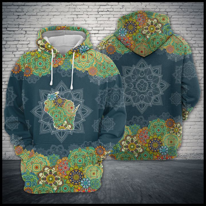Wisconsin Floral Mandal 3D Printed Hoodie/Zipper Hoodie - c8f079e778c0 Wisconsin Floral Mandal 3D Printed Hoodie/Zipper Hoodie - c8f079e778c0