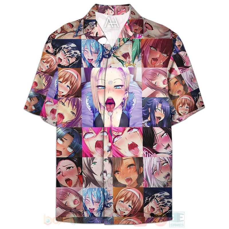 Ahegao Hawaiian Shirt Ahegao Hawaiian Shirt