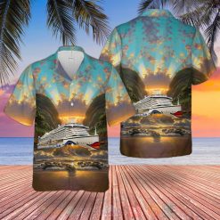 Aida Cruises Brown Hawaiian Shirt