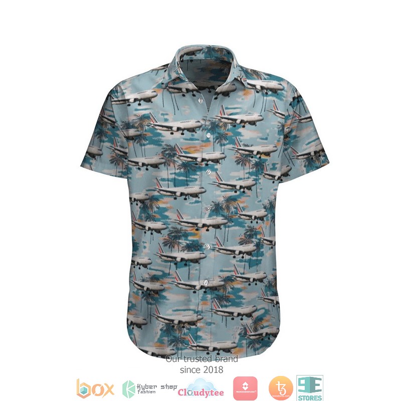 Air France Airbus A320 Blue Hawaiian Shirt Air France Airbus A320 Blue Hawaiian Shirt