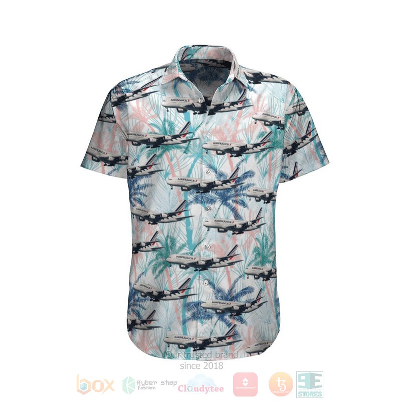 Air France Airbus A380 Hawaiian Shirt Air France Airbus A380 Hawaiian Shirt