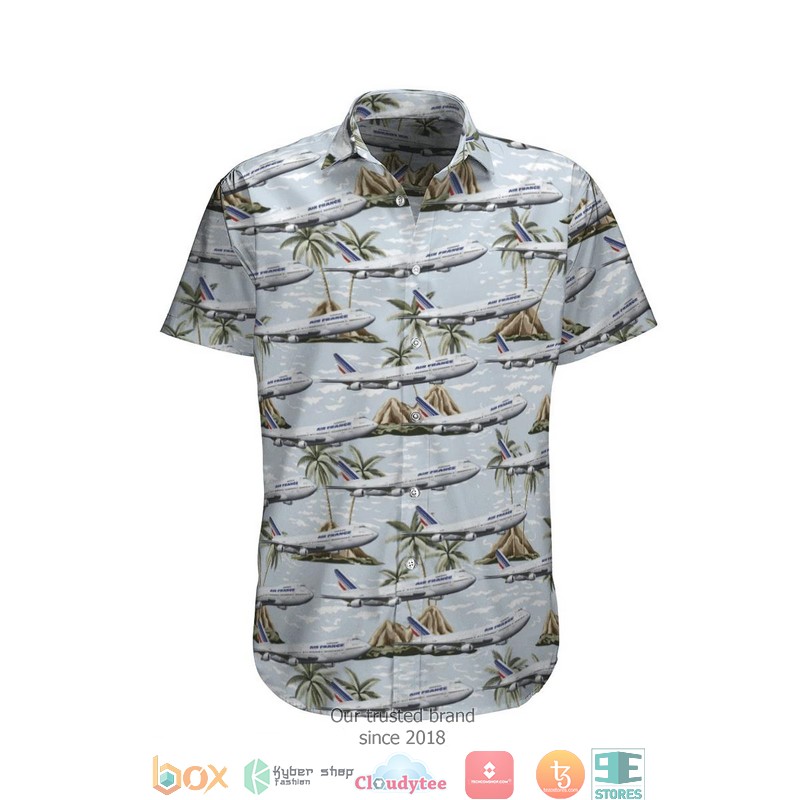 Air France Boeing 747 200 Short Sleeve Hawaiian Shirt Air France Boeing 747 200 Short Sleeve Hawaiian Shirt