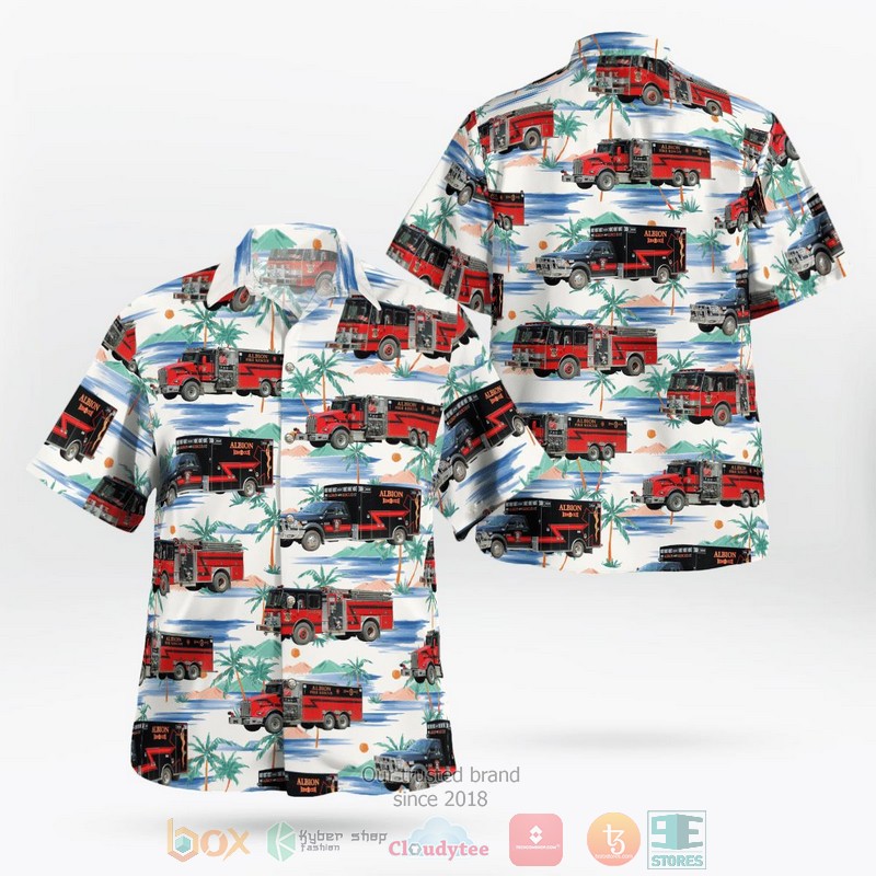 Albion Maine Albion Fire Rescue Hawaiian Shirt Albion Maine Albion Fire Rescue Hawaiian Shirt