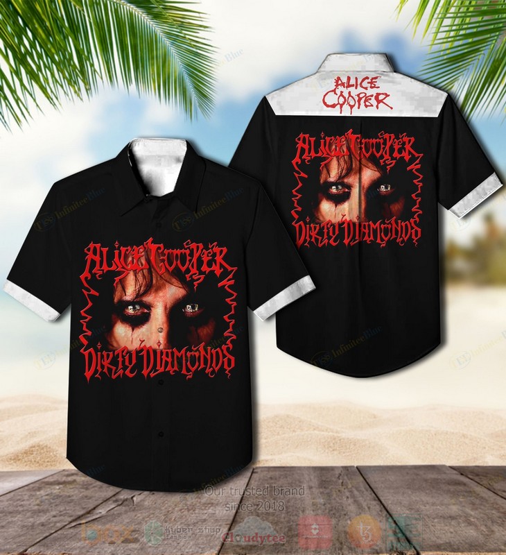 Alice Cooper Dirty Diamonds Album Hawaiian Shirt Alice Cooper Dirty Diamonds Album Hawaiian Shirt