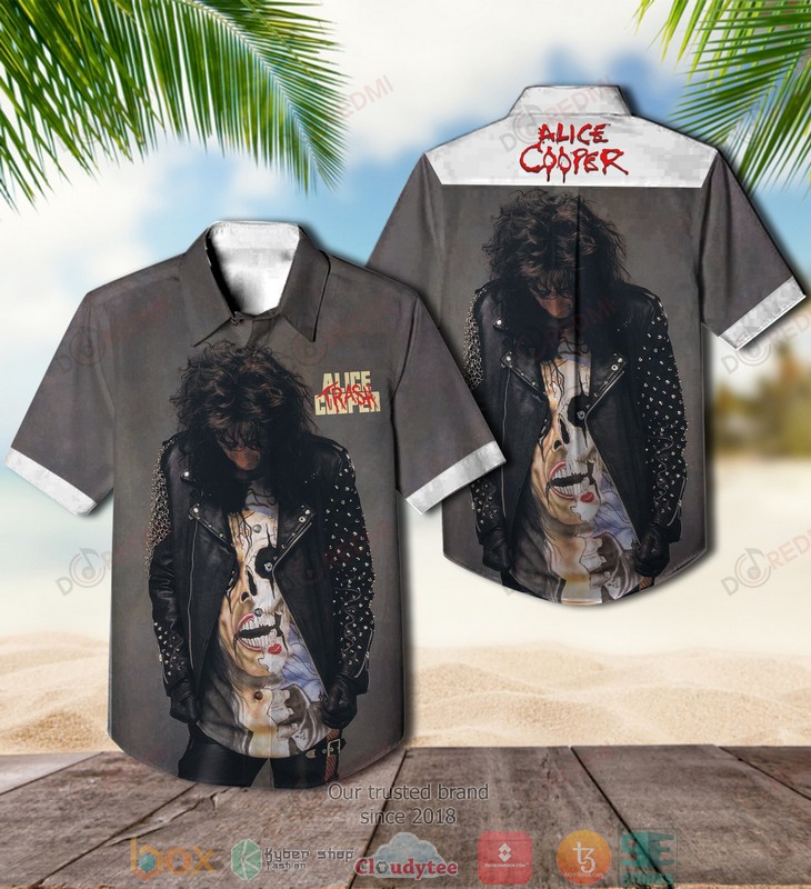 Alice Cooper Trash Short Sleeve Hawaiian Shirt Alice Cooper Trash Short Sleeve Hawaiian Shirt