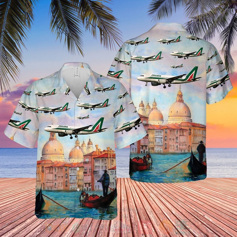Alitalia Airbus A319 100 Hawaiian Shirt 2 Alitalia Airbus A319 100 Hawaiian Shirt 2