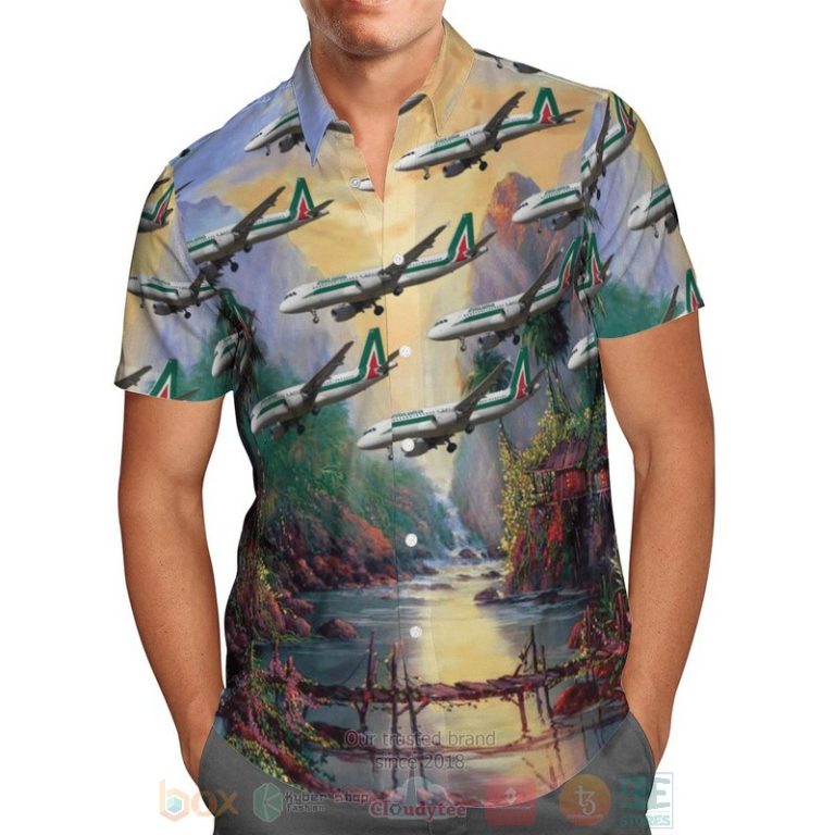 Alitalia-Airbus-A320-200-Yellow-Hawaiian-Shirt-1