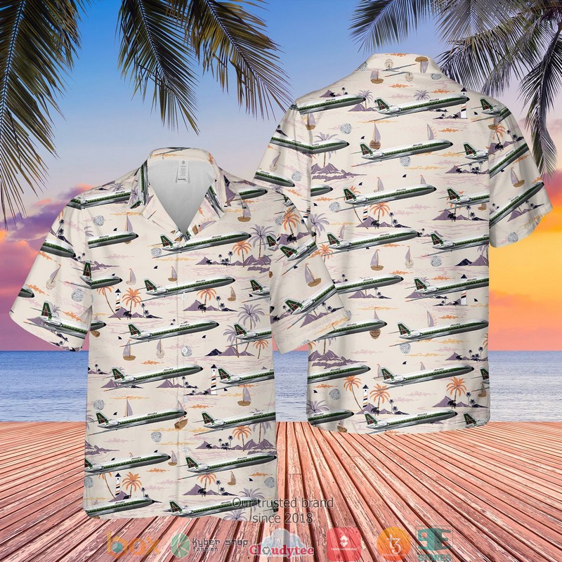 Alitalia Sud Aviation Caravelle Hawaiian Shirt Alitalia Sud Aviation Caravelle Hawaiian Shirt