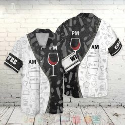 Am Coffee Pm Wine Short Sleeve Hawaiian Shirt