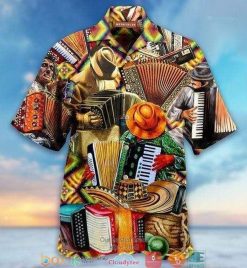 Amazing Accordion Short Sleeve Hawaiian Shirt