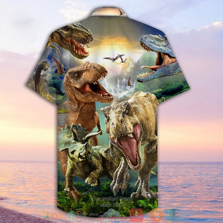Angry-Dinosaur-Lost-In-Jurassic-Park-Dinosaur-Theme-Hawaiian-Shirt-1