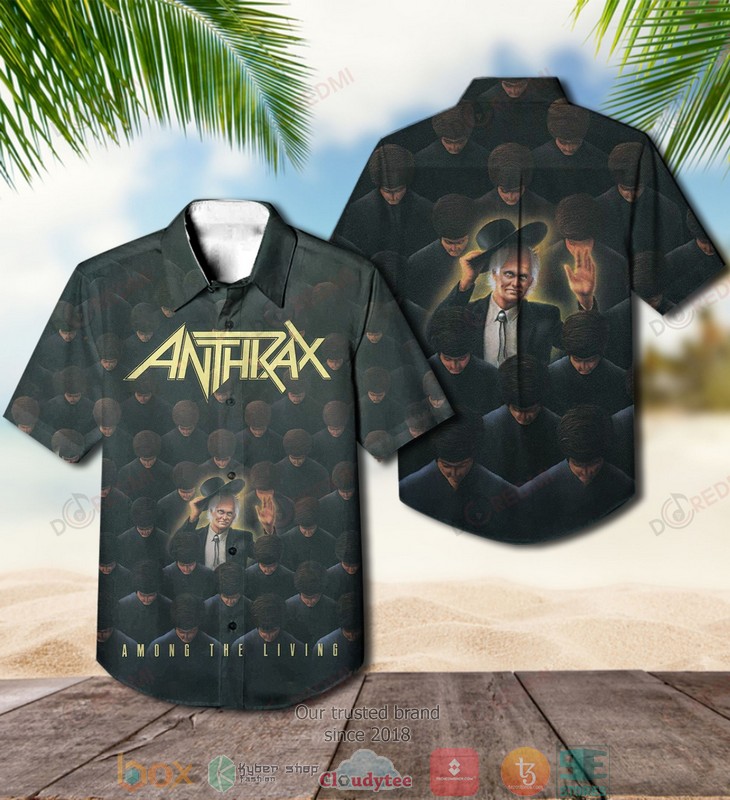 Anthrax Among The Living Short Sleeve Hawaiian Shirt Anthrax Among The Living Short Sleeve Hawaiian Shirt