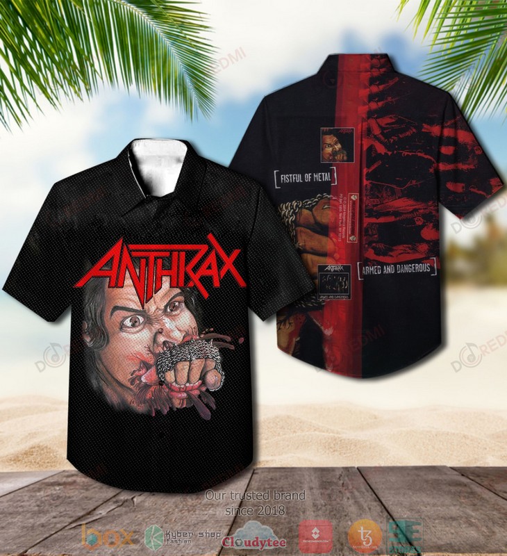 Anthrax Band Fistful Of Metal Hawaiian Shirt Anthrax Band Fistful Of Metal Hawaiian Shirt