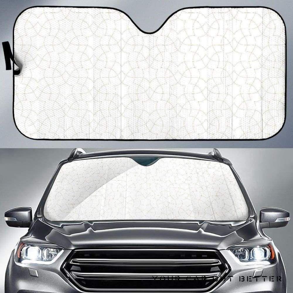 Arabic White Pattern Car Auto Sun Shade Arabic White Pattern Car Auto Sun Shade