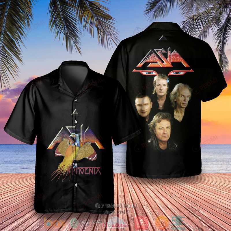 Asia Band Phoenix Black Hawaiian Shirt Asia Band Phoenix Black Hawaiian Shirt